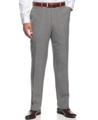 Polish your office look with these crisp flat-front pants from Louis Raphael. Polish your office look with these crisp flat-front pants from Louis Raphael.