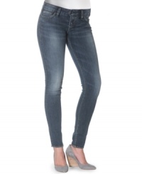 Soft fading and whiskering add stylish details to these skinnies from Silver Jeans. Pair them with killer heels to elongate your legs! Soft fading and whiskering add stylish details to these skinnies from Silver Jeans. Pair them with killer heels to elongate your legs!