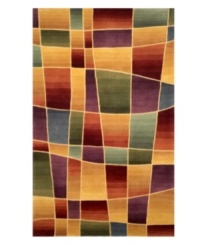 Whimsical shapes and fun, vibrant color gradations are captured in stunning detail on this Liora Manne area rug. Hand-tufted with a thick half-inch pile in 100% wool for a soft, gentle hand. Whimsical shapes and fun, vibrant color gradations are captured in stunning detail on this Liora Manne area rug. Hand-tufted with a thick half-inch pile in 100% wool for a soft, gentle hand.