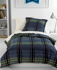 Featuring variegated stripes and zigzags, this Lisbon Navy comforter set renews your space with a fresh take on classic designs all in a dramatic blue, green and black palette. Featuring variegated stripes and zigzags, this Lisbon Navy comforter set renews your space with a fresh take on classic designs all in a dramatic blue, green and black palette.
