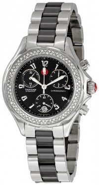 Michele Women's MWW12E000003 LG Tahitian Diamond Black Dial Watch Michele Women's MWW12E000003 LG Tahitian Diamond Black Dial Watch