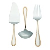 Waterford Powerscourt Gold 18/10 Stainless Steel 3-Piece Serving Set