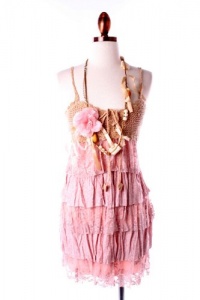 G2 Chic Floral Mesh Tier Lace Dress(DRS-EVP,PNK-L) G2 Chic Floral Mesh Tier Lace Dress(DRS-EVP,PNK-L)