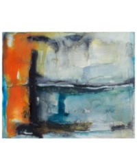The gateway to modern decor, this abstract wall art inspires creativity in any setting. Splashes of tangerine mingle with strokes of black, blue and gray on gallery-wrapped canvas. By artist Michelle Oppenheimer. The gateway to modern decor, this abstract wall art inspires creativity in any setting. Splashes of tangerine mingle with strokes of black, blue and gray on gallery-wrapped canvas. By artist Michelle Oppenheimer.