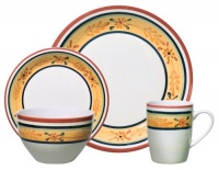 Gibson Tuscan Petals 16-Piece Handpainted Durastone Dinnerware Set Gibson Tuscan Petals 16-Piece Handpainted Durastone Dinnerware Set