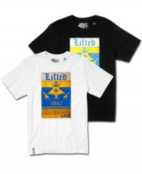 Kick back with a nice cold one on the weekend with this graphic t-shirt from LRG.