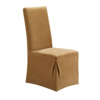 Sure Fit Stretch Pique Dinning Room Chair Slipcover, Antique Sure Fit Stretch Pique Dinning Room Chair Slipcover, Antique