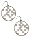 Inspire your look with the bold textures and energy of Brasil. FALCHI by Falchi's unique drop earrings feature cut-out squares in silver tone mixed metal. Approximate drop: 1-7/8 inches.