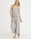 A cropped, wide-leg silhouette gives these silk pants, must-have-now status.Flat-front designSide zipperWaist dartsInseam, about 26Rise, about 13SilkDry cleanImported Model shown is 5'10 (177cm) wearing US size Small. 