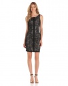 London Times Women's Sleeveless Aztec Lace Sheath Dress