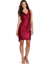 London Times Women's Shimmer Starburst Shutter Tuck Dress