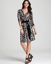 DKNY Printed Faux Wrap Dress DKNY Printed Faux Wrap Dress