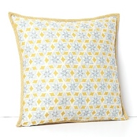 A favorite in any room, a cool, contemporary starry floral pattern is embellished with rich twisted trim on this Sky decorative pillow.