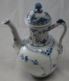 Royal Copenhagen Blue Fluted-Half Lace Border Coffee Pot And Lid Small