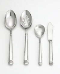 Simply classic at casual meals and polished for fine dining, the Abbington Square 4-piece hostess set is an easy, elegant upgrade for every table. Elliptical hollow handles start and end with pronounced banding in durable 18/10 stainless steel. Simply classic at casual meals and polished for fine dining, the Abbington Square 4-piece hostess set is an easy, elegant upgrade for every table. Elliptical hollow handles start and end with pronounced banding in durable 18/10 stainless steel.