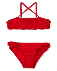 Juicy Couture Girls' Bandeau Top & Bikini Bottom - Sizes 2-12 Juicy Couture Girls' Bandeau Top & Bikini Bottom - Sizes 2-12
