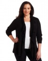 Calvin Klein Women's Plus-Size Novelty Stitch Cardigan