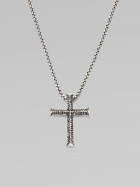 A handsome, utterly modern cross in pure sterling silver. Sterling silver Pendant, about 1½ long Necklace, about 20 long Imported A handsome, utterly modern cross in pure sterling silver. Sterling silver Pendant, about 1½ long Necklace, about 20 long Imported