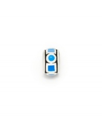 Blue enamel squares and circles embellish the sterling silver bead for a shot of pretty color. Donatella is a playful collection of charm bracelets and necklaces that can be personalized to suit your style! Available exclusively at Macy's. Blue enamel squares and circles embellish the sterling silver bead for a shot of pretty color. Donatella is a playful collection of charm bracelets and necklaces that can be personalized to suit your style! Available exclusively at Macy's.
