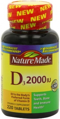 Nature Made Vitamin D3 2000 IU, Value Size, 220-Count
