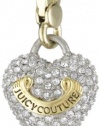 Juicy Couture Charms Gold-Tone Puffed Pave Heart Charm