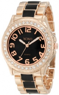 XOXO Women's XO5473 Rose Gold with Black Epoxy Analog Bracelet Watch XOXO Women's XO5473 Rose Gold with Black Epoxy Analog Bracelet Watch