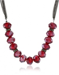 Kenneth Cole New York Modern Garnet Red Faceted Bead Necklace Kenneth Cole New York Modern Garnet Red Faceted Bead Necklace