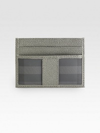A translucent ID window on one side and iconic checks on the other: this slim and singular case is a traveler's dream.ID windowTwo card slotsPVC/Leather4½ x 3Made in Italy A translucent ID window on one side and iconic checks on the other: this slim and singular case is a traveler's dream.ID windowTwo card slotsPVC/Leather4½ x 3Made in Italy
