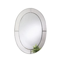 With its elegant clean lines and sleek silhouette, this oval Venetian mirror adds a touch of class to any home. With its elegant clean lines and sleek silhouette, this oval Venetian mirror adds a touch of class to any home.