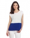 Calvin Klein Jeans Women?s Petite Color Block Top