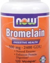 NOW Foods Bromelain 2400Gdu/500mg, 120 Vcaps