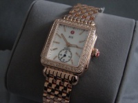 Michele MW06V01B4025 Deco Diamond Rose Gold Tone Stainless Steel Bracelet MOP Dial Watch Michele MW06V01B4025 Deco Diamond Rose Gold Tone Stainless Steel Bracelet MOP Dial Watch