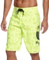 Turn up the volume on your warm-weather look with these bright board shorts from LRG.
