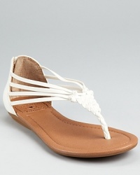 Perfect for summer, these Lucky Brand sandals boast an intricate, woven design. Perfect for summer, these Lucky Brand sandals boast an intricate, woven design.