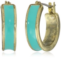 Anne Klein Bright Links Gold-Tone Enamel Hoop Earrings Anne Klein Bright Links Gold-Tone Enamel Hoop Earrings
