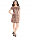 Metallic paisley lace updates the pretty pattern on this Kensie dress for a modern look -- perfect for soiree style!