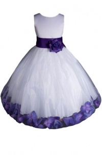 AMJ Dresses Inc Girls White/purple Flower Girl Pageant Dress Sizes 2 to 12 AMJ Dresses Inc Girls White/purple Flower Girl Pageant Dress Sizes 2 to 12