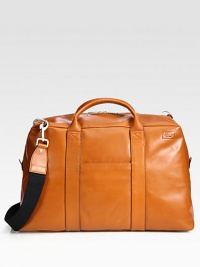 Classic leather duffel silhouette in Mill Leather fabrication, perfect for weekend or business trips.Zip closureDouble top handlesRemovable shoulder strapExterior patch pocketInterior zip pocketLeather12W x 20H x 9DImported Classic leather duffel silhouette in Mill Leather fabrication, perfect for weekend or business trips.Zip closureDouble top handlesRemovable shoulder strapExterior patch pocketInterior zip pocketLeather12W x 20H x 9DImported