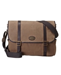 Fossil's functional, waxed canvas Estate Messenger has it all – a vintage-inspired design, a padded laptop compartment, and enough interior pockets to keep all of your daily must-haves organized. Fossil's functional, waxed canvas Estate Messenger has it all – a vintage-inspired design, a padded laptop compartment, and enough interior pockets to keep all of your daily must-haves organized.