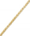 Multi-faceted style! This pretty anklet features a faceted link chain in 14k gold. Approximate length: 10 inches.