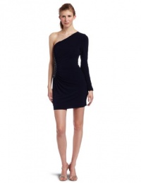 Laundry By Shelli Segal Women's Long Sleeve One Shoulder Dress, Abyss, 8 Laundry By Shelli Segal Women's Long Sleeve One Shoulder Dress, Abyss, 8