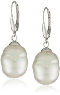 Majorica 12mm Sterling Silver White Baroque Pearl Drop Earrings Majorica 12mm Sterling Silver White Baroque Pearl Drop Earrings