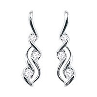 1/5 ct. tw. Diamond Sirena Fashion Earrings in 14K White Gold