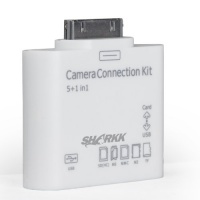 SHARKK 5 in 1 Card Reader Camera Kit Connects Cameras, USB, & Memory Cards To The Apple iPad, iPad2 And The New iPad3 SHARKK 5 in 1 Card Reader Camera Kit Connects Cameras, USB, & Memory Cards To The Apple iPad, iPad2 And The New iPad3