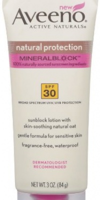 Aveeno Sun Natural Protection Sunblock SPF 30 Lotion, 3 Ounce Aveeno Sun Natural Protection Sunblock SPF 30 Lotion, 3 Ounce