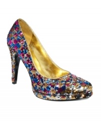 Disco diva. You'll own the night in Nine West's super colorful, super sparkly Rocha platform pumps. Disco diva. You'll own the night in Nine West's super colorful, super sparkly Rocha platform pumps.