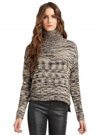 THE LOOKMarled designTurtleneckLong sleevesHi-lo hemTHE FITAbout 26 from shoulder to hemTHE MATERIALAcrylicCARE & ORIGINHand washImportedModel shown is 5'11 (180cm) wearing US size Small. THE LOOKMarled designTurtleneckLong sleevesHi-lo hemTHE FITAbout 26 from shoulder to hemTHE MATERIALAcrylicCARE & ORIGINHand washImportedModel shown is 5'11 (180cm) wearing US size Small.