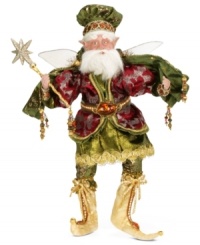 Make your home enchanting for the holidays with a Christmas Star Fairy figurine from Mark Roberts. With brilliant fabrics, extravagant beading and even a wand, it adds an imaginative spirit to any setting. Flexible arms and legs allow for easy positioning. Make your home enchanting for the holidays with a Christmas Star Fairy figurine from Mark Roberts. With brilliant fabrics, extravagant beading and even a wand, it adds an imaginative spirit to any setting. Flexible arms and legs allow for easy positioning.