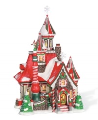 The epicenter of all things jolly and festive, the North Pole Palace inspires over-the-top celebrations, year after year. Snowflake steeples, swirling candy cane columns and a Christmas-red roof set the ultimate holiday scene under patches of shimmering white snow. The epicenter of all things jolly and festive, the North Pole Palace inspires over-the-top celebrations, year after year. Snowflake steeples, swirling candy cane columns and a Christmas-red roof set the ultimate holiday scene under patches of shimmering white snow.