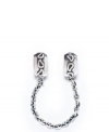 A clever (and pretty) safety chain connects these dual charms in sterling silver. Donatella is a playful collection of charm bracelets and necklaces that can be personalized to suit your style! Available exclusively at Macy's.